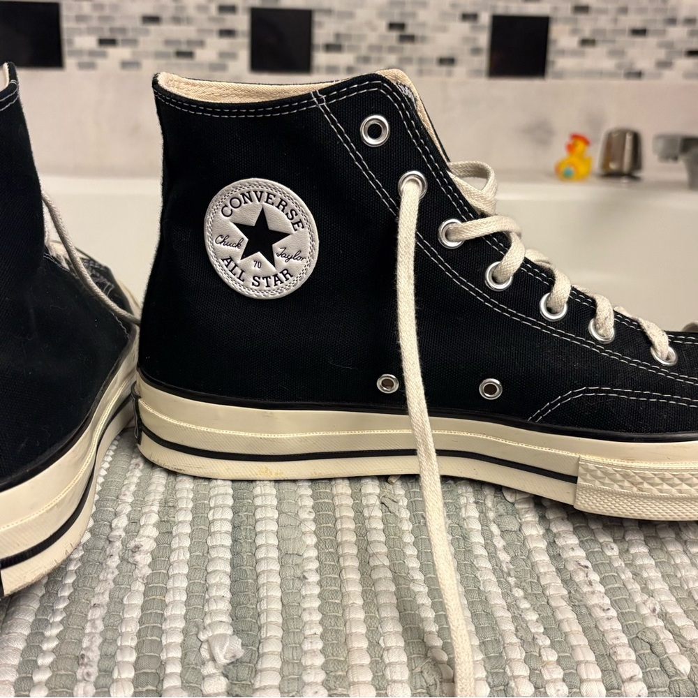 Converse OG Chuck Taylor’s Black and White High-Top Sz 11 Men’s Chuck 70 - Picture 6 of 11